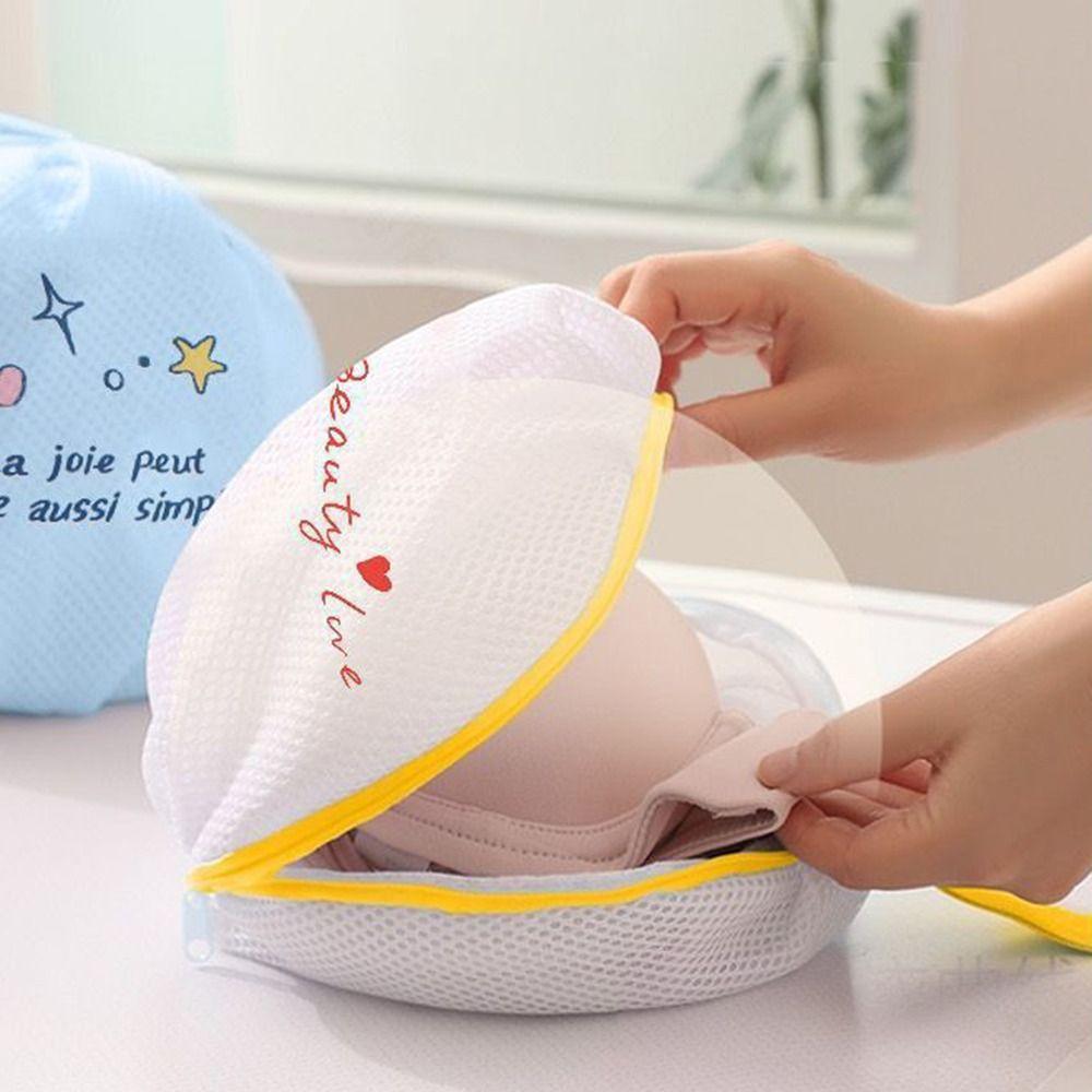 Cartoon Bra Laundry Bag Anti-Winding Anti-deformation Bra Protective Washing Bag Breathable with Handle