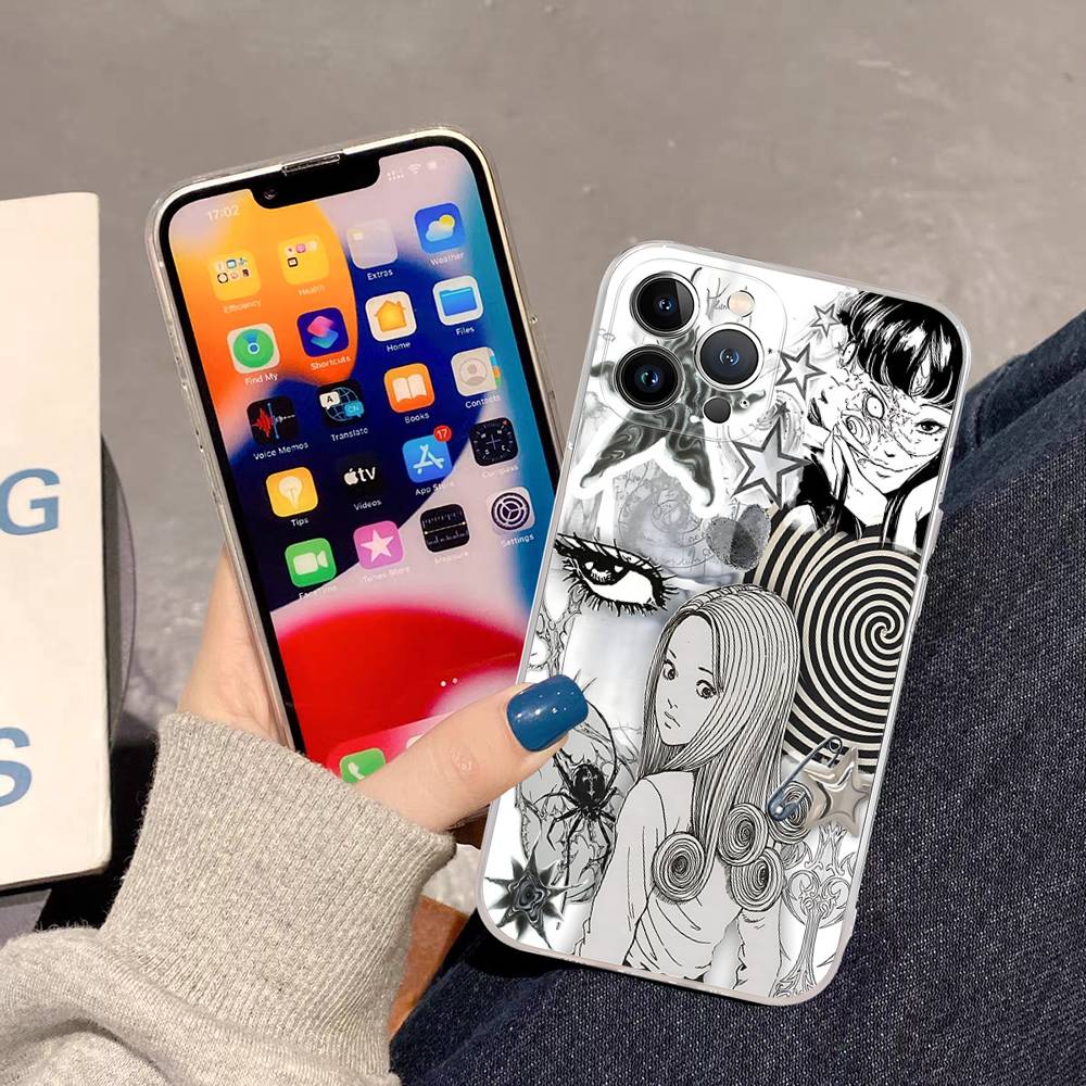 Horror Comic Tomie TPU Silicone Case For IPhone 11 12 13 14 15 16 17 Pro Max Shockproof Clear Back Cover