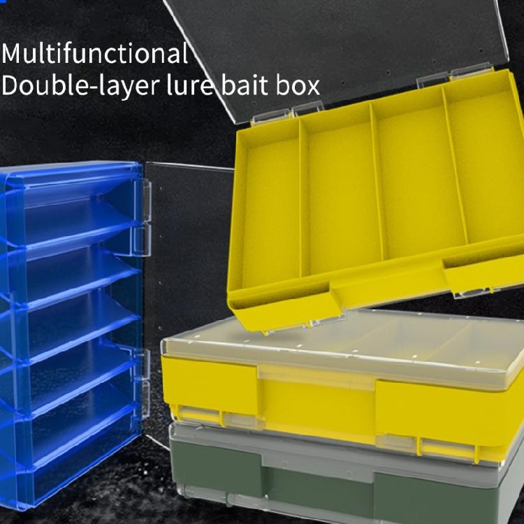 Outdoor-Angelwerkzeugkasten Tragbarer Angelköderkasten Angelwerkzeug Köder Köderbox Doppelseitige Köder Köder-Organizer