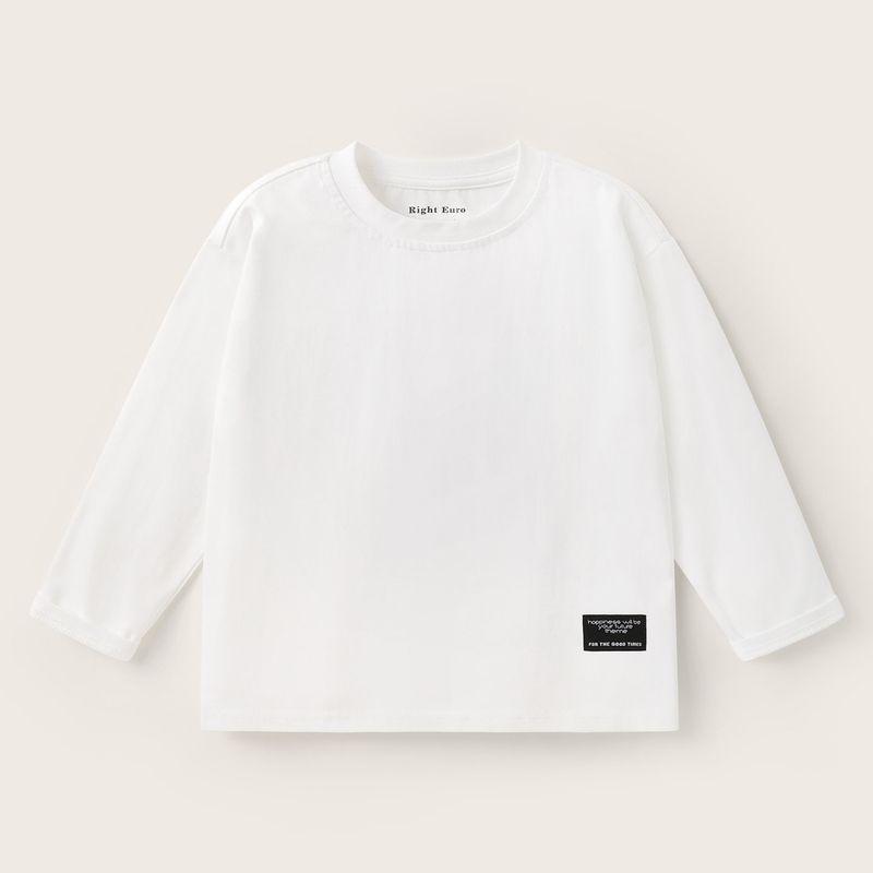 Right Side Boys' T-Shirt, Pure Cotton Long-Sleeve Top, New Spring and Autumn Children's Clothing, Autumn Base Shirt, Autumn Clothes