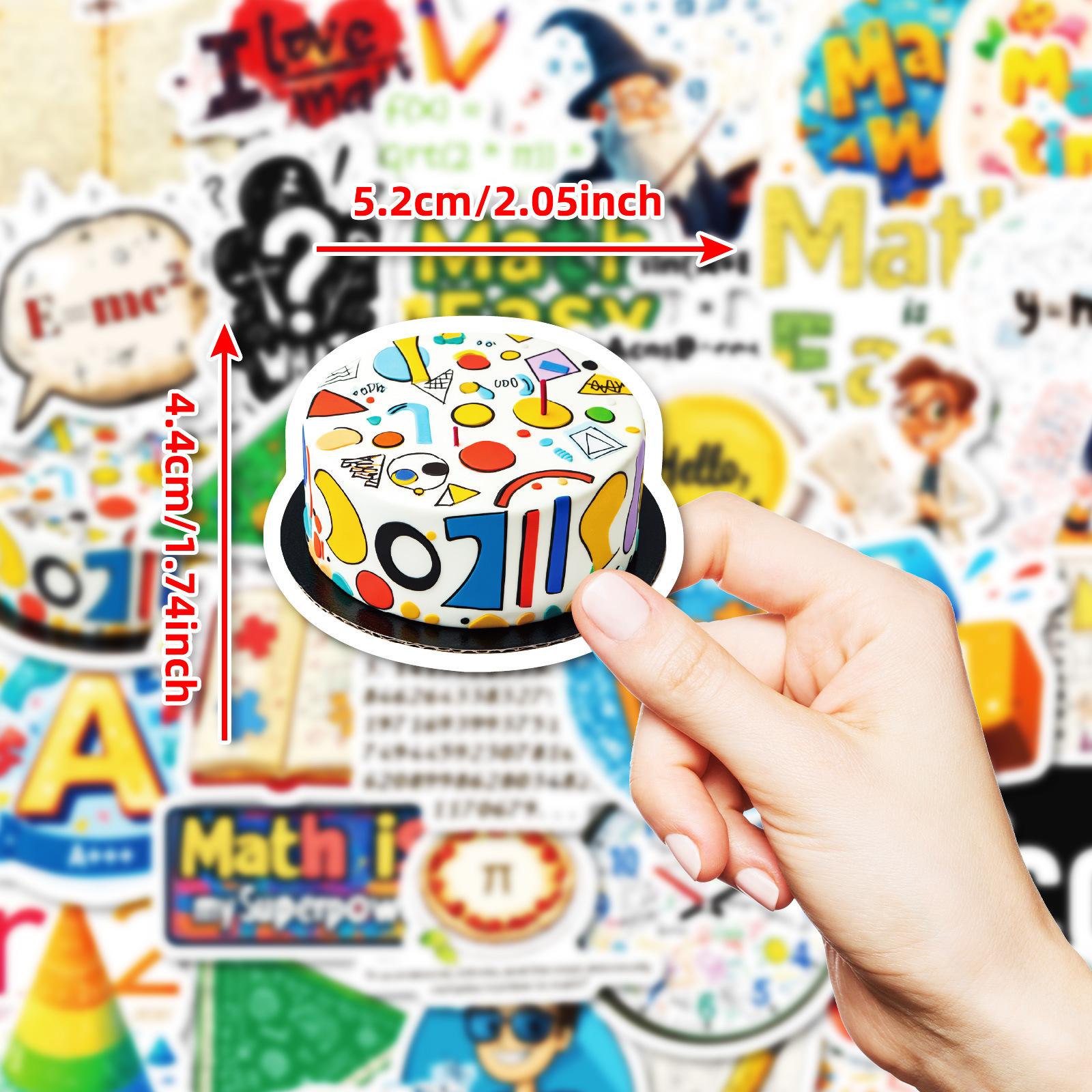 

Новая серия из 50 креативных математических наград, граффити-наклейки, математический логотип, дудл, торт