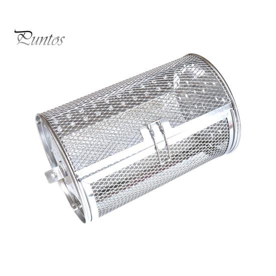 Rotating Grill Cage Stainless Steel 360 Degrees Rotating BBQ Cage Dishwasher Safe Rolling Grill Basket for Chicken Wing Vegetable Fish Even Grilling