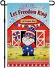 4th Of July Garden Ag Let Freedom Ring Patriotic Gnome Barn Farm, 12x18 Inch XXQ