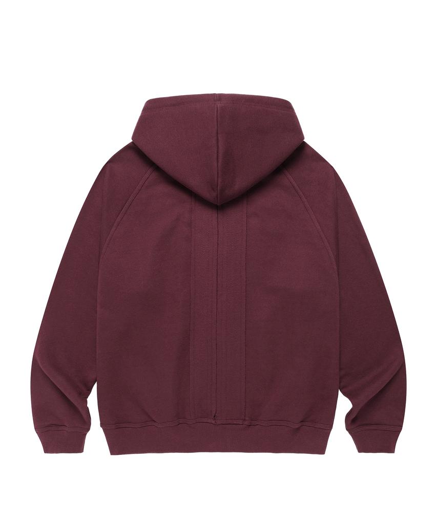 Thevinylhouse Stitch Hoodie Zip-Up Burgundy