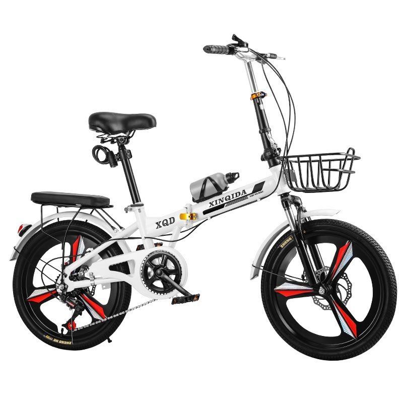 20/22-Inch Foldable Portable Bike with Variable Speed & Shock Absorption for Adults and Children