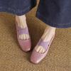 Spring and Summer 2025 New Retro French Square Head Cross Strap Elastic Ballet Low Heel Mary Jane Single Shoes Women