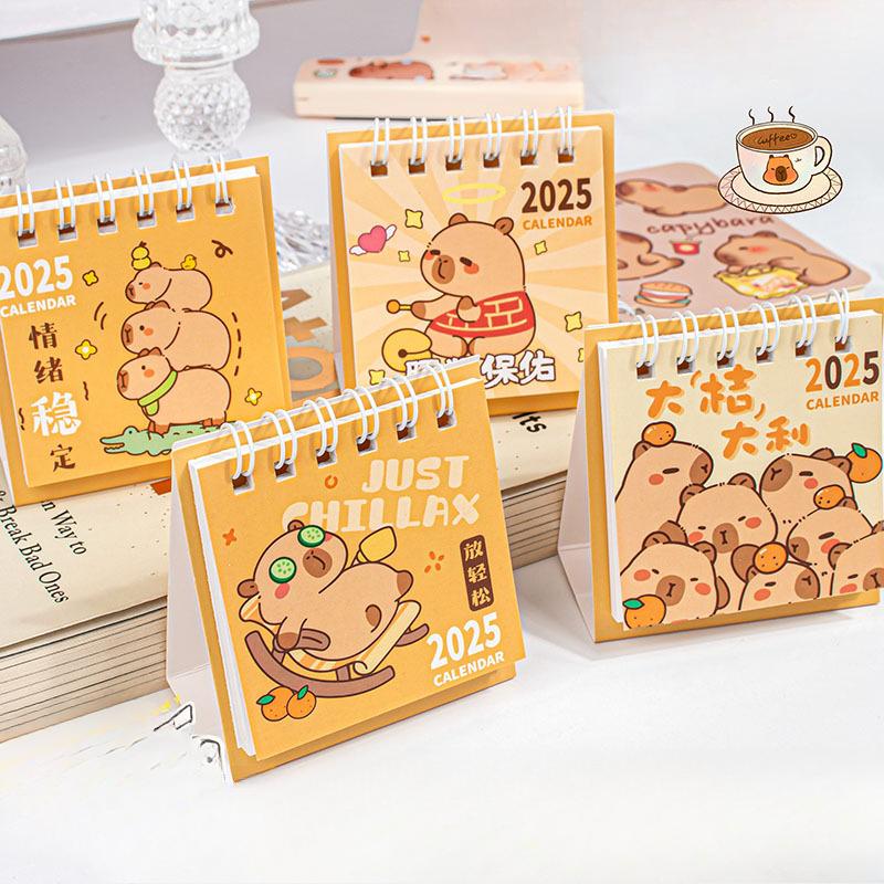 2025 Cartoon Schreibtisch Kalender Punch Karte Student Geschenk Tabletop Display Mini Schreibtisch Kalender