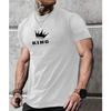 Summer Round Neck 3D King Printed Top Fashionable Casual Short Sleeved Men's T-shirts