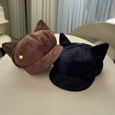 New Autumn and Winter Literary Beret Women's Face Showing Small Retro Versatile Niche Newsboy Hat Japanese Literary Painter Hat