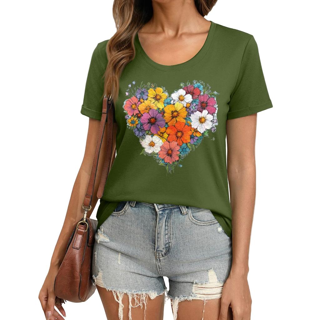 T Shirts Short Sleeve Tees For Women Fashion Tops Lightweight Soft Casual Summer Outfits Clothes