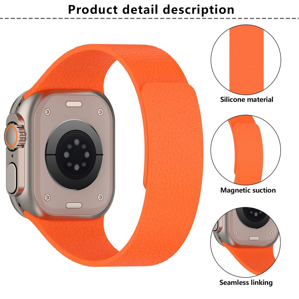KALEBOL Watch Strap for Apple Watch Ultra 3 2 1 49mm/Series 11 10 46mm/9 8 7 45mm/SE3 SE2 SE 6 5 4 44mm/3 2 1 42mm Soft Silicone Magnetic Band