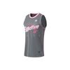 Li Ning Tank Tops Men's Shadow Gray Crew Neck Moderate Straight Fit AAYT719-2