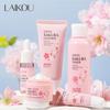 Set Cura della Pelle del Viso Detergente Crema Essenza di Ciliegio Tonico Idratante Crema Contorno Occhi Siero Viso Migliora Rugosità & Secchezza Cura della Pelle