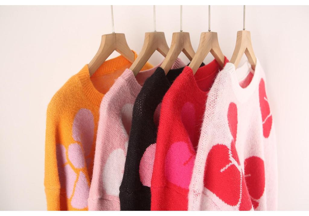 2026 Spring Women's Plus Size Bowknot Loose Sweater Pullover Knitwear