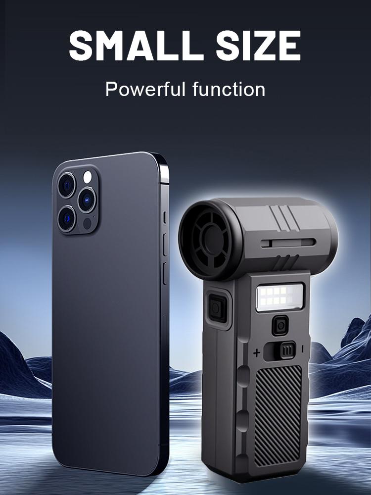 350000RPM Handheld High-Speed Turbo Fan Compact Portable Fan with Rechargeable Battery Air Blower Car Vacuum and Inflator SOS