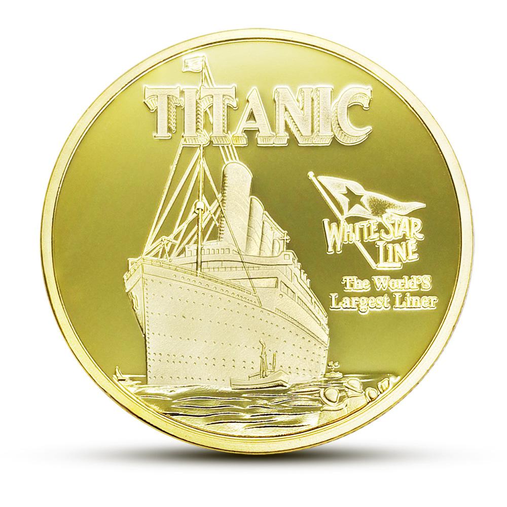 Titanic commemorative coin, romantic love coin, metal, silver plated, love medal, Christmas gift, Stocking stuffers