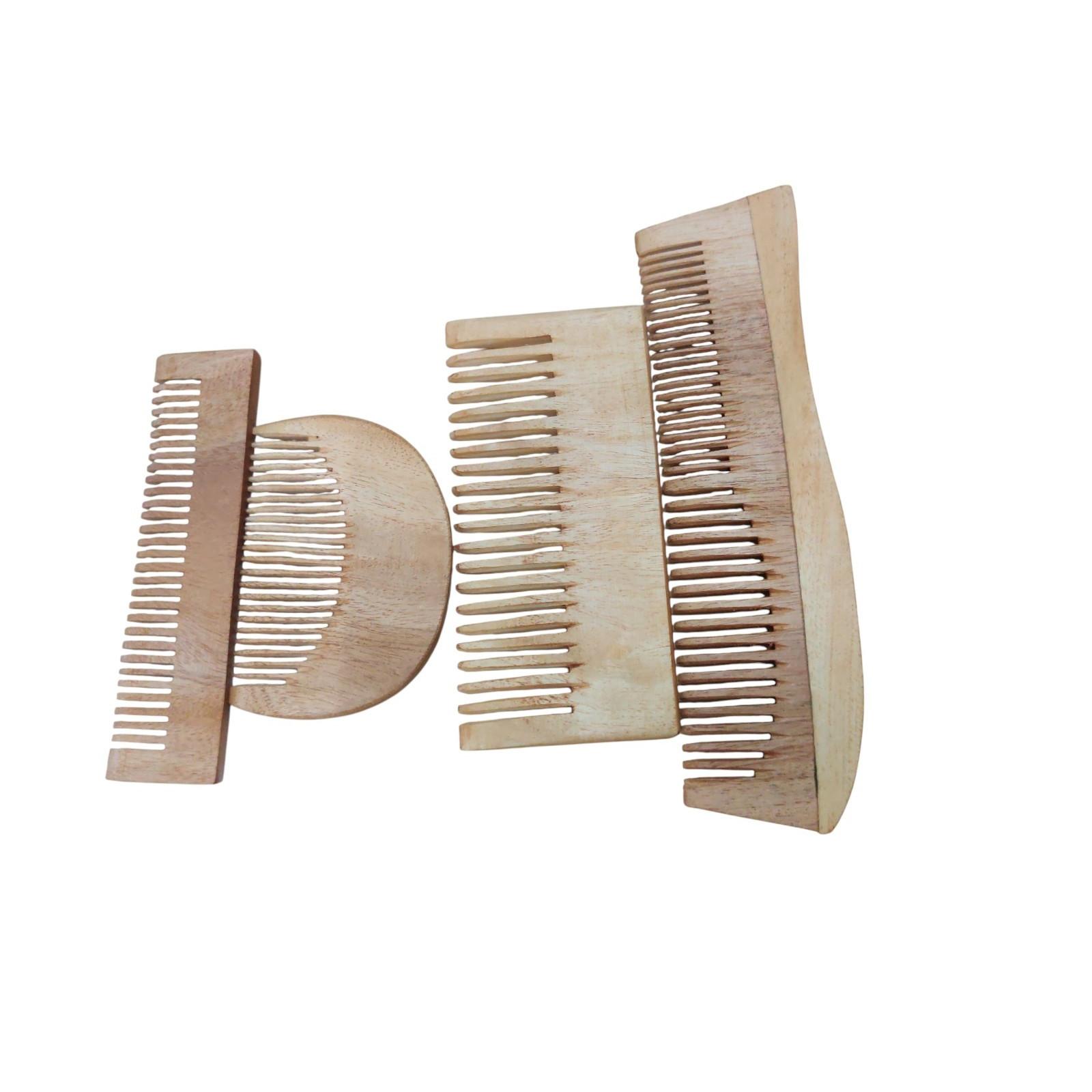 

@ Neem Wooden Comb Wide Set Of 4 For Unisex Brown Color Zr-2742-60%Off