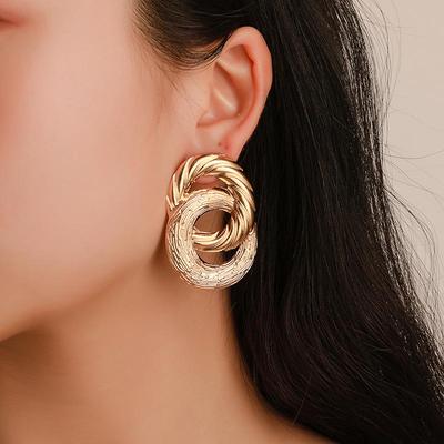 Mode Cirkel Twist Oorbellen Geometrisch 8 Woord Patroon Oorbellen Persoonlijkheid Dames Sieraden