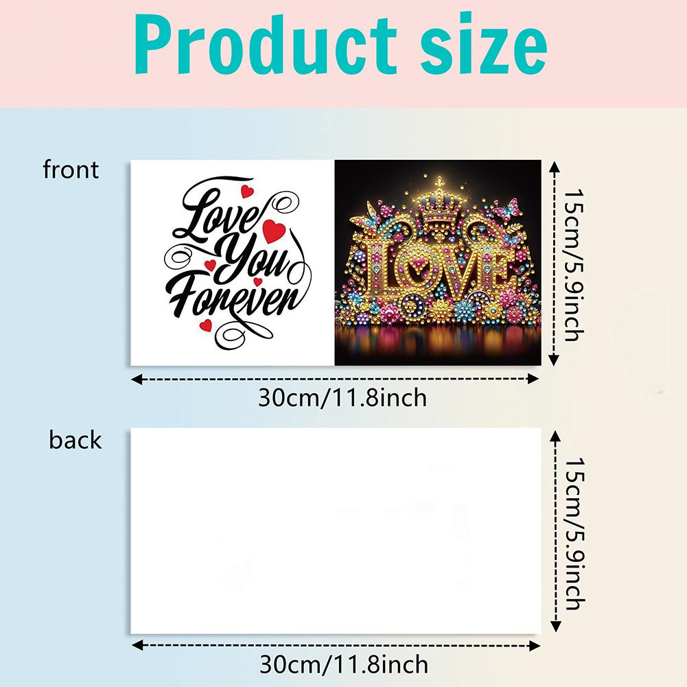 6pcs DIY Rhinestone Diamond Art Mosaic Postcards Xmas Theme Diamond Art Handmade Cards Creative Birthday & Thanksgiving Card Kit