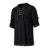 Men's Casual And Fashionable Cotton And Linen Solid Color Round-neck Long-sleeved
