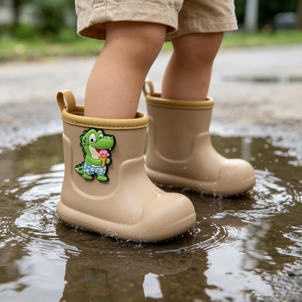 Children's Non-Slip Waterproof EVA Rain Boots - Soft, Breathable Baby Outdoor Footwear