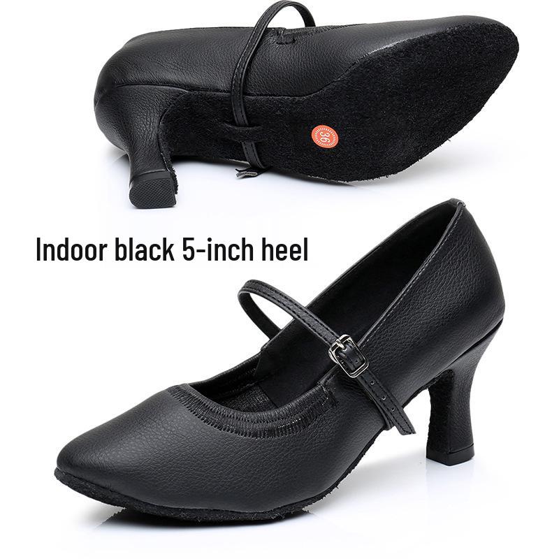 Women's Modern Ballroom & Latin Dance Shoes - Elastic Opening, Perfect for Practice & Social Dancing
