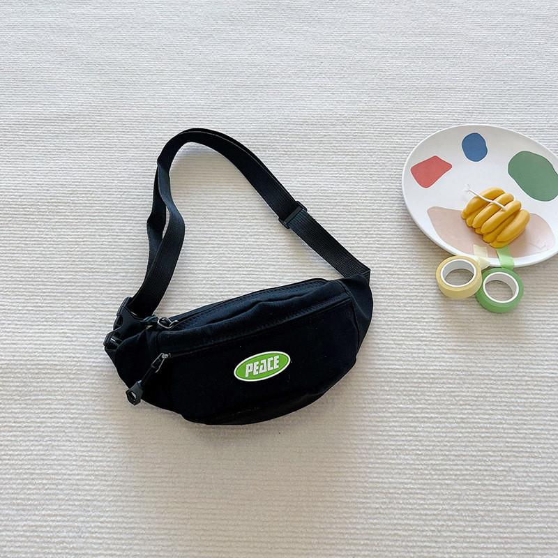Stylish Korean Version Childrens Canvas Coin Purse For Boys And Girls Everyday Use чёрный