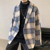 Men's Trendy Plaid Wool Jacket 2023: Autumn/Winter Korean-Style Casual Windbreaker