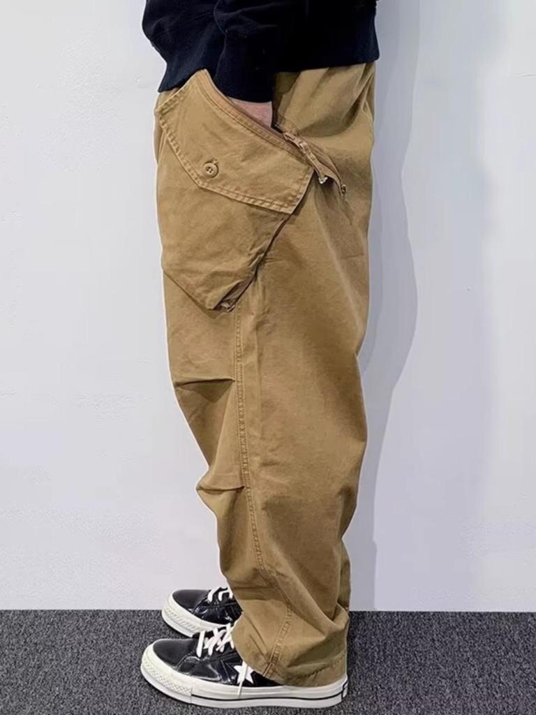 Pantaloni da Lavoro da Uomo Retro Americano Conici Vestibilità Larga Multitasche - Collezione Primavera/Autunno