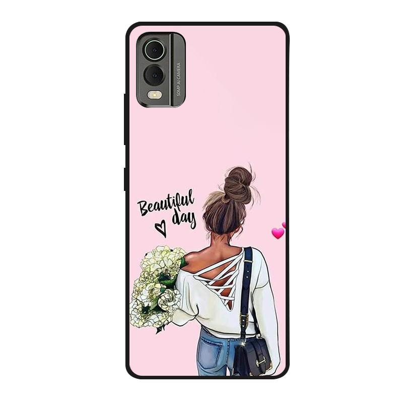 Pentru husă Nokia C32 C 32 Silicon moale Pictată Rezistentă la șocuri Huse spate Pentru Nokia C32 Husă TPU Coques NokiaC32 Desene animate drăguțe