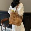 New Casual Solid Straw Hollow Out Shoulder Bags Summer Beach Vacati Tote Bag for Women Fashi Large Capacity Popularity Bags