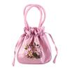 Satin Silk Hanfu Drawstrings Bag Leaf Small Purse Wallet Fashion Embroidery Flower Handbag  Daily