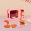 Food Cooking Toys Simulation Microwave Oven Playset for Toddlers, with Rich Accessories, Early