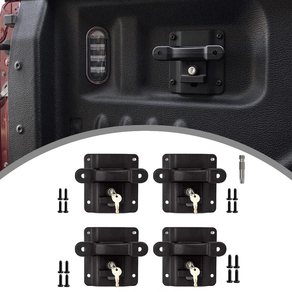 4Pcs Truck Bed Tie Down Anchor Boxlink Cleats & Plates For Ford 2015-2020 F150 F250 F350 FL3Z-99000A64-B Bed Cleats Box Link Kit