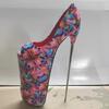 Sexy Damenschuhe Sommersandalen Stiletto 20CM Plateau Pole Dance Schuhe Runde Zehen Peep Toe Plus Size
