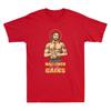 Hallowed Be Thy Gains Funny Jesus Weightlifting Vintage Men's T-Shirt