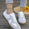 Flat Casual Lace Up Sports Style Single Shoe  Spring and Autumn New Korean Version Lace Up German Training Women's Shoes