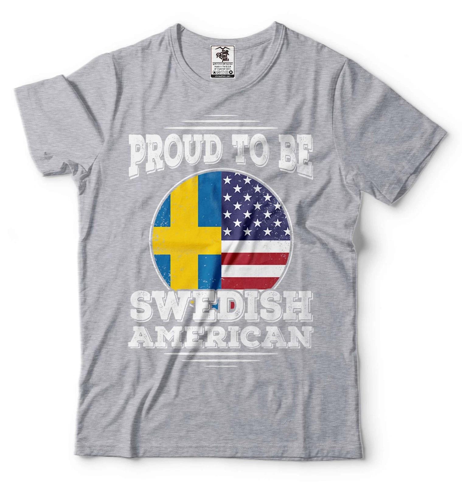 Proud To Be Swedish American Shirt America Sweden Shirt Sweden Patriotic Shirt M