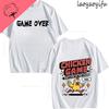 Chicken Game Theme 100Cotton Summer TShirt Shortsleev Tops Breathable Printed Fashion Mens Womens High Quality Oneck