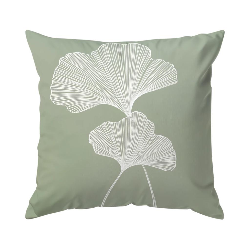 Modern Plants Cushion Pillowcase Printed Polyester 45X45Cm Throw Pillowcover Decorative Sofa Cushion Pillowslip Home Decor