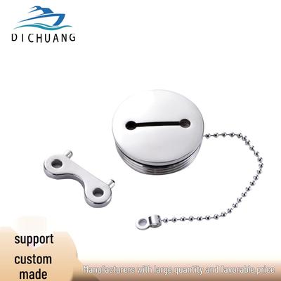 316 Edelstahl Tankdeckel mit Kette, 38mm-50mm Betankungsöffnung für Yacht und Boot Zubehör