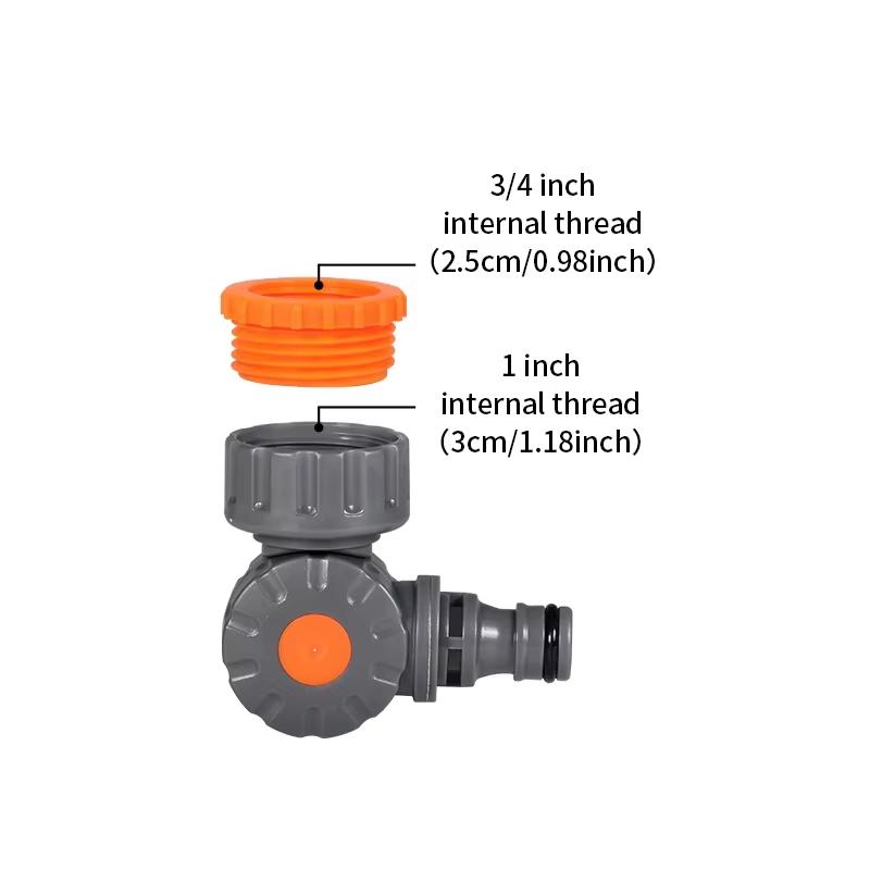 One-Inch Universal Threaded Adapter Connector with Rotating Ball Valve for Quick Water Pipe Home Plumbing And Garden Use