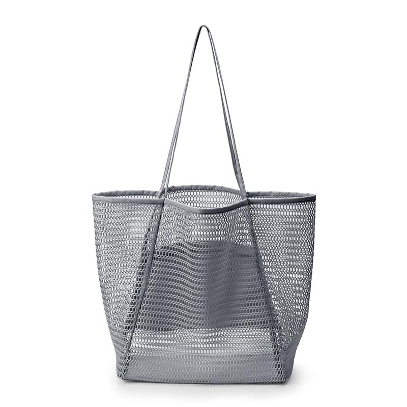 Yogodlns Sommer Große Kapazität Mesh Tote Tasche Für Frauen Einfache Hohl Strand Casual Schulter Tasche