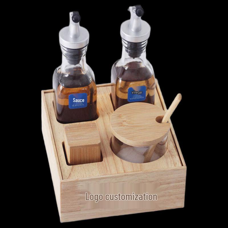 Bamboo & Wood Tabletop Seasoning Organizer