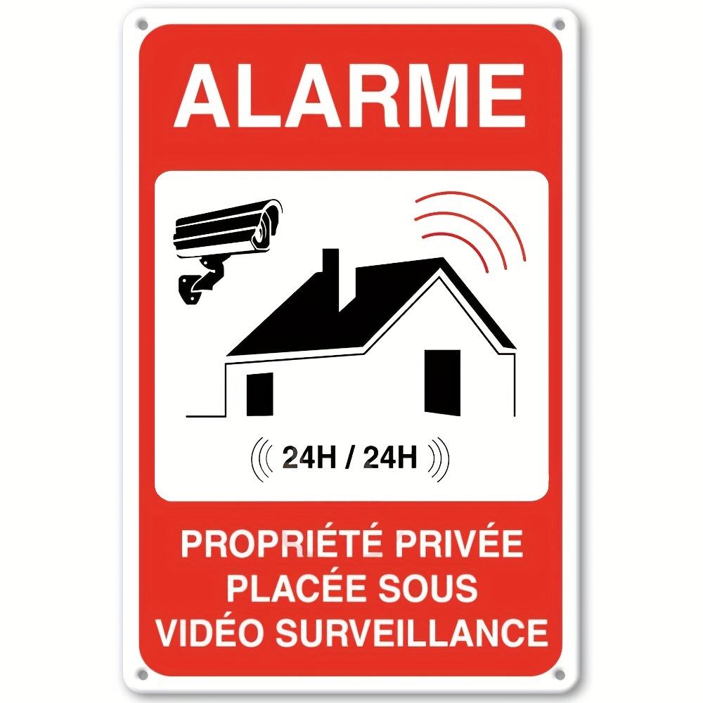 Durable Metal Alarm Yard Sign WallMounted Hour Video Surveillance Warning Private Property Security Plate with Camera a