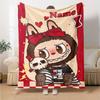 Custom Name Labubu Theme Printed Blanket - Perfect for Couch, Bed, Travel & Outdoor Use | Machine Washable, Cozy & Durable.