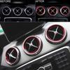 5Pc Red ForA B CLA GLA Class W176 Air Vent Outlet Ring Cover Trim