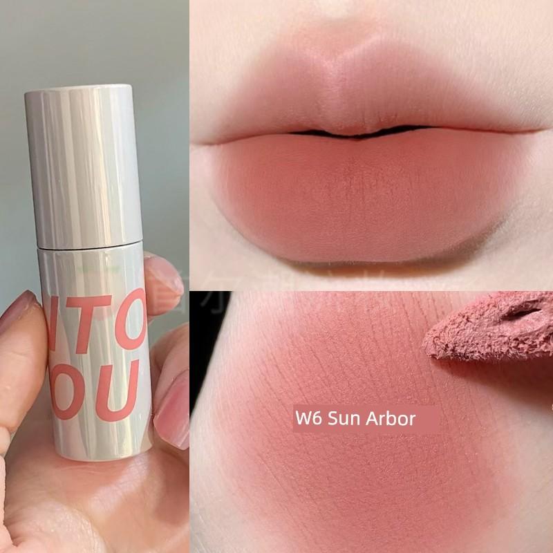 Intoyou Air Lip Mud C5 Lip Glaze W2 Water Persimmon Matte Nude Lipstick Affordable Official Genuine Product Light Makeup No-Makeup Look