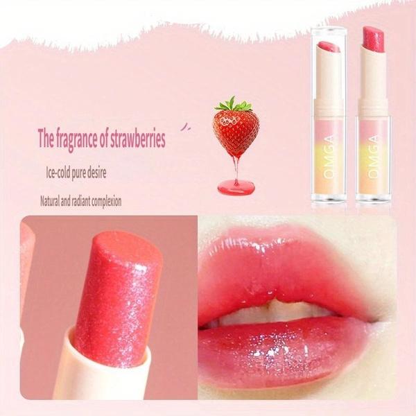 

1 шт. Блестящий бальзам, pH-бальзам для губ, меняющая цвет помада и тонированный бальзам для губ, увлажняющая и пухлая, пурпурно-лиловая помада, цвет «Аврора»