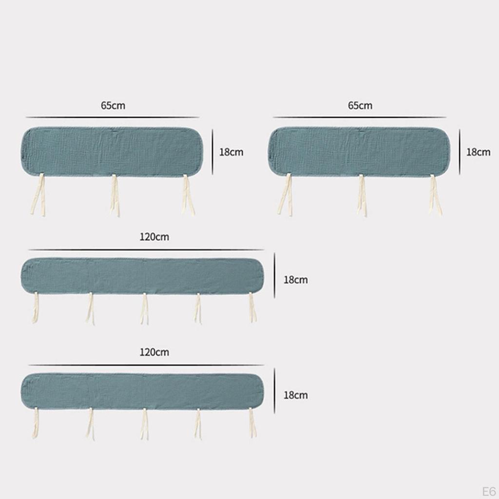 4Pcs Baby Bettgitter Abdeckungen Krippe für Kleinkinder Säuglinge Neugeborene Grün